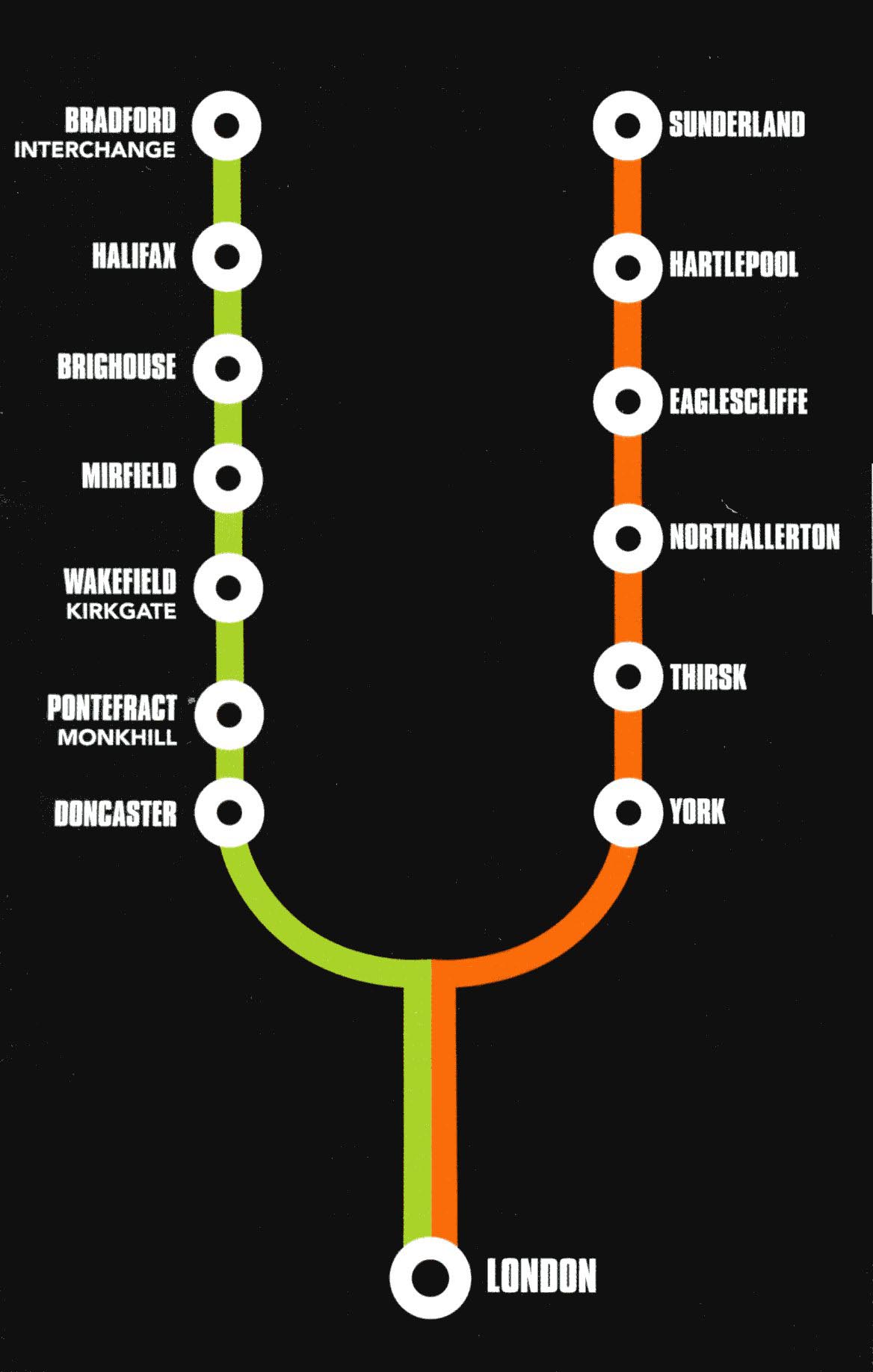 Grand Central / Grand Northern train rail maps